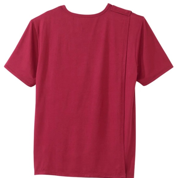 Silverts Men's Open Back Wheelchair Adaptive Active T-Shirt Large Red - As Is - Picture 2 of 5